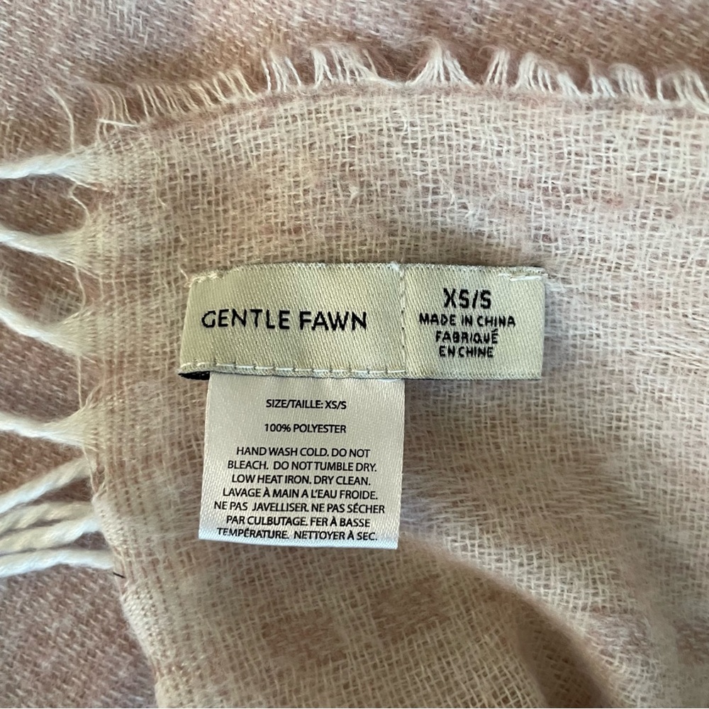 NWOT Gentle Fawn Hermosa Kimono - Pale Pink Fringe S/XS one size Poncho - Picture 4 of 4